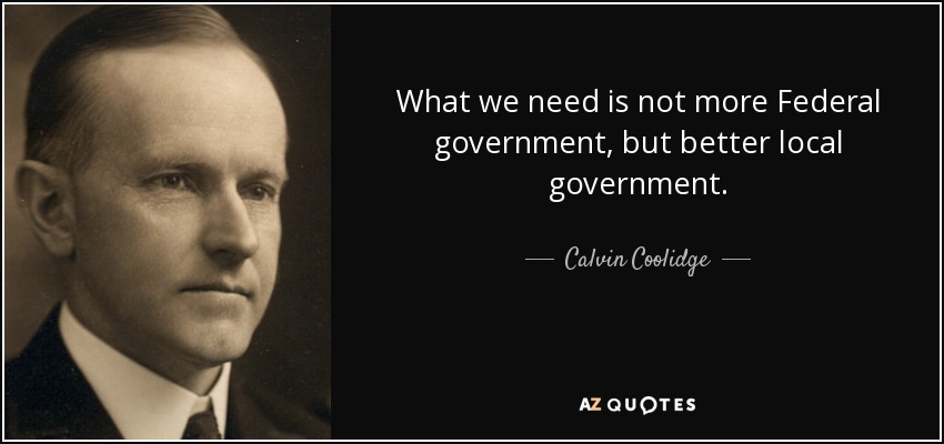 coolidge on local government